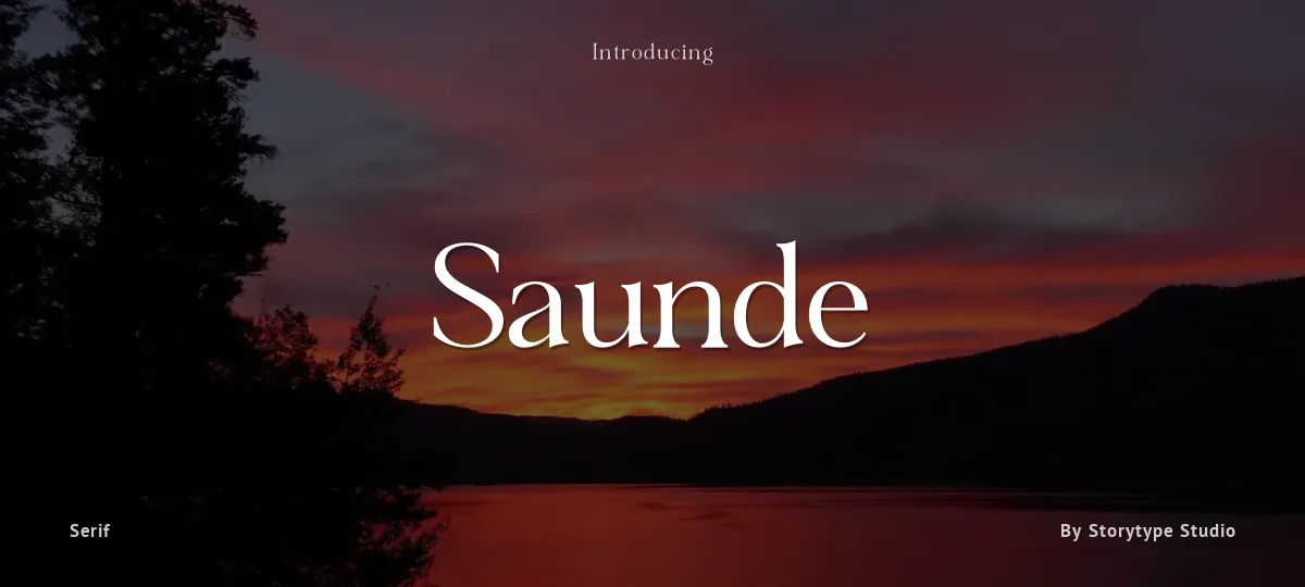 Saunde font preview