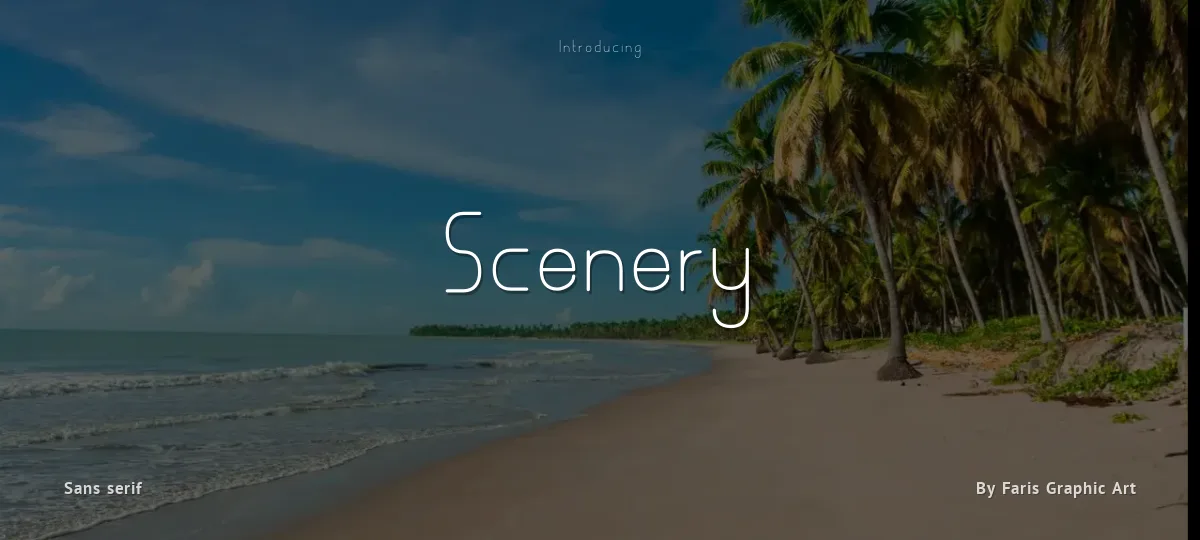 Scenery font preview