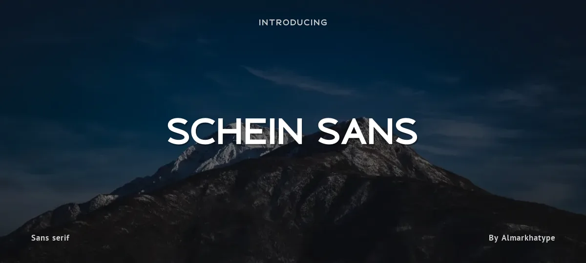 Schein Sans font preview