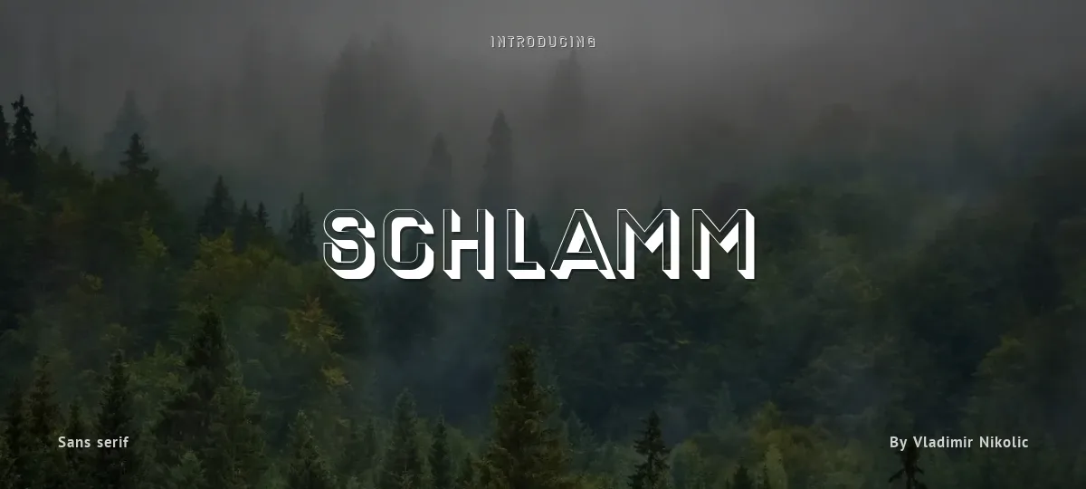 Schlamm font preview