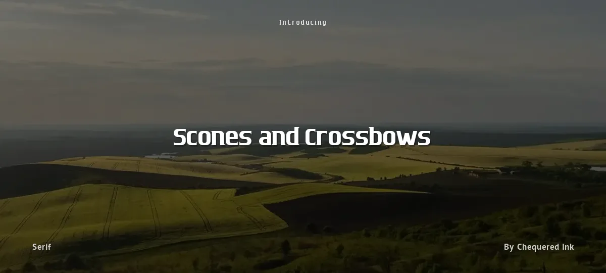 Scones and Crossbows font preview