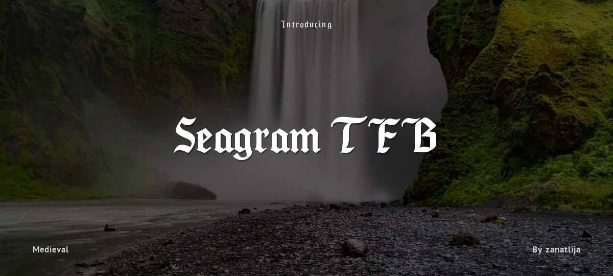 Seagram TFB font preview