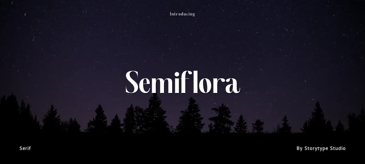 Semiflora font preview
