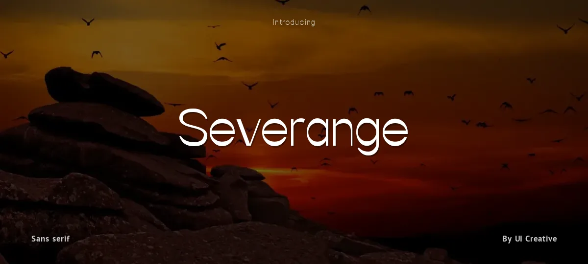 Severange font preview