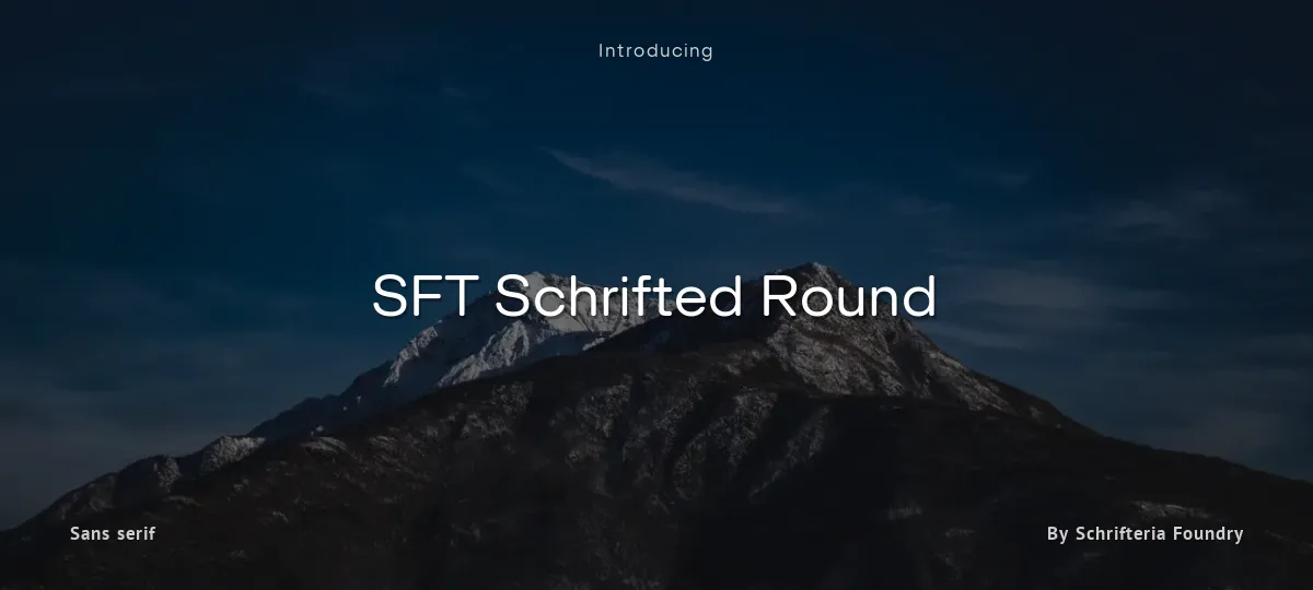 SFT Schrifted Round font preview
