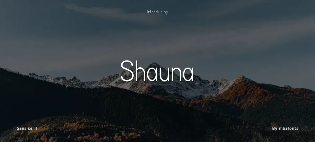 Shauna font preview