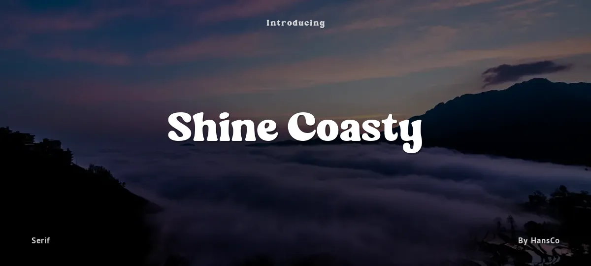 Shine Coasty font preview
