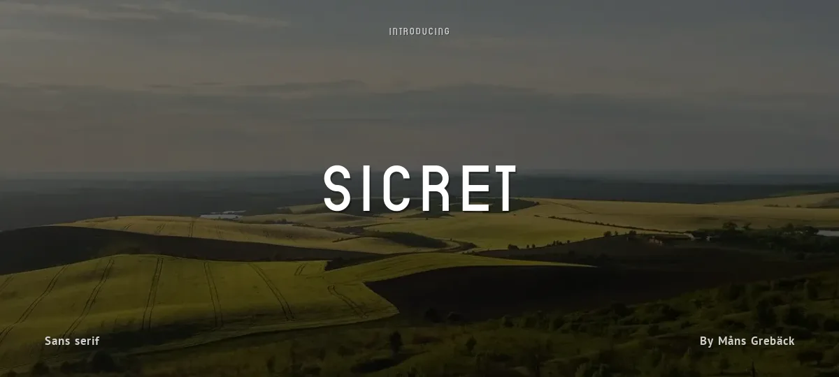 Sicret font preview
