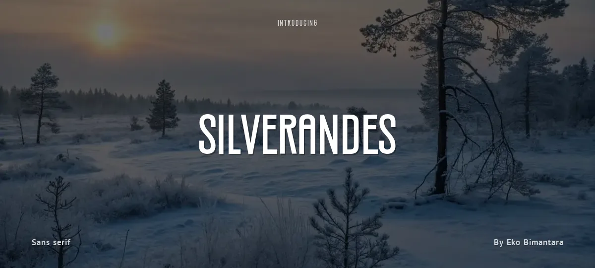 Silverandes font preview