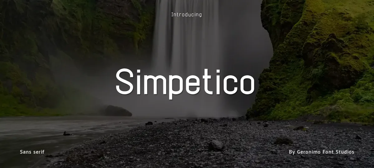 Simpetico font preview
