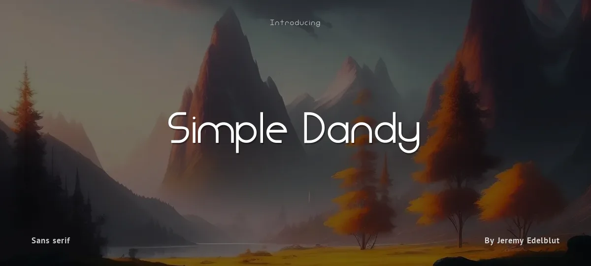 Simple Dandy font preview