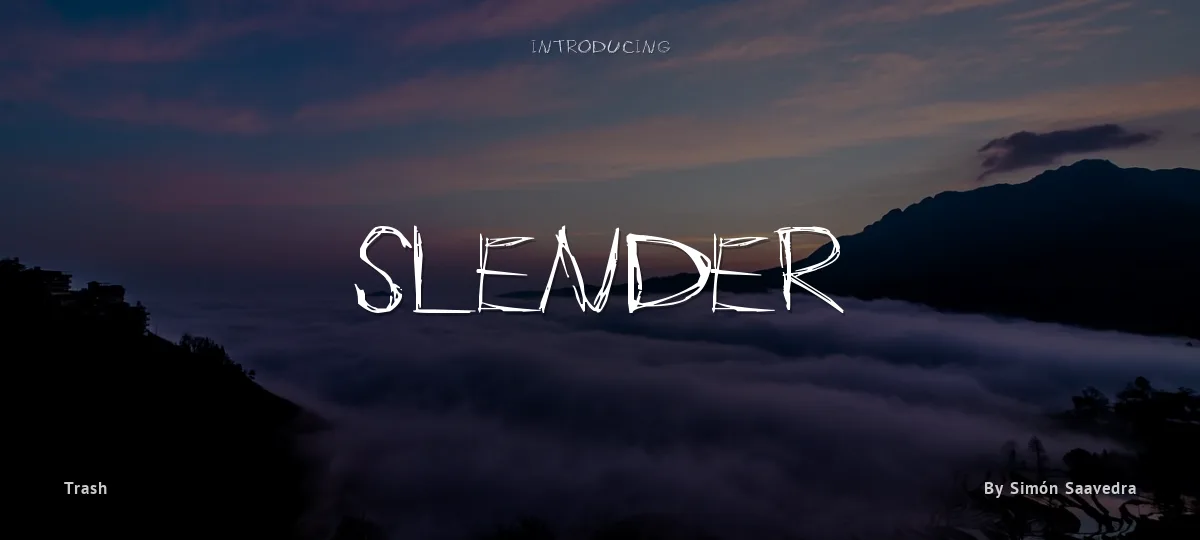 Slender font preview