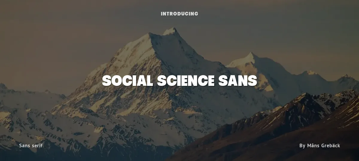 Social Science Sans font preview