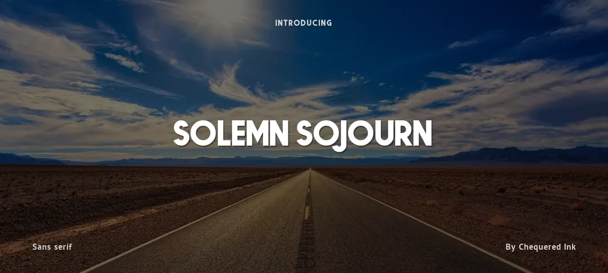 Solemn Sojourn font preview