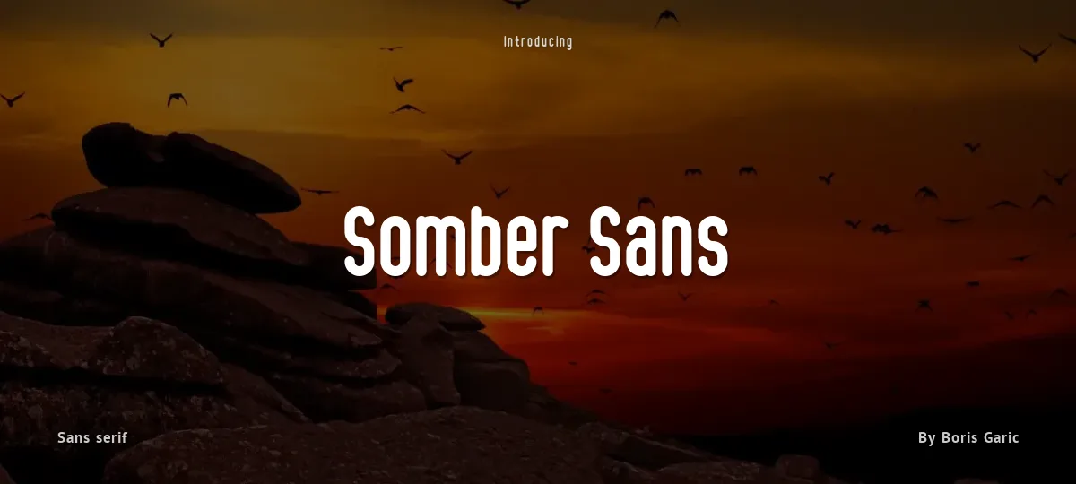 Somber Sans font preview