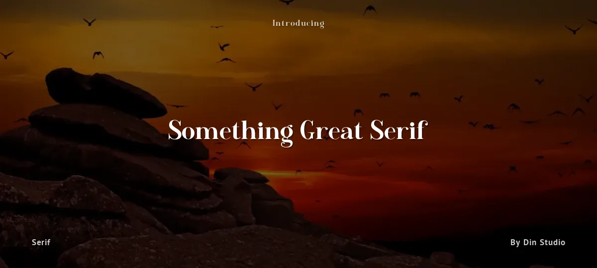Something Great Serif font preview