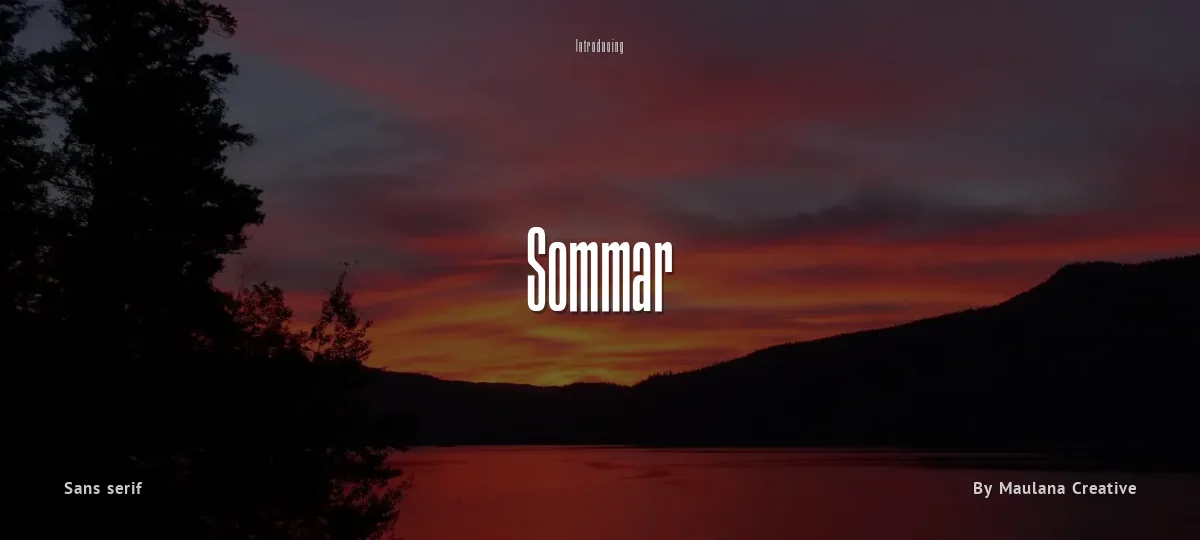 Sommar font preview