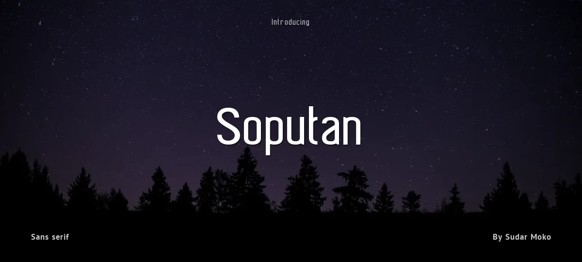 Soputan font preview