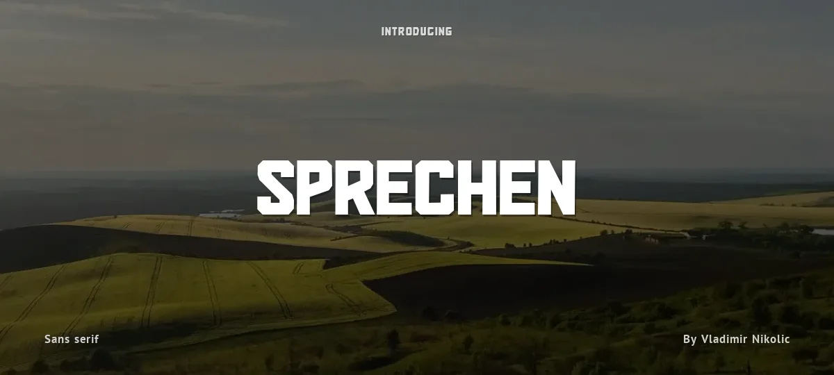 Sprechen font preview