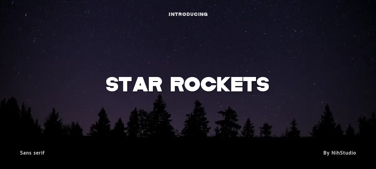Star Rockets font preview