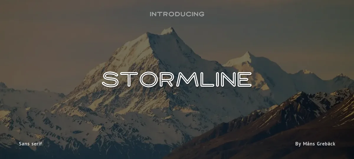 Stormline font preview