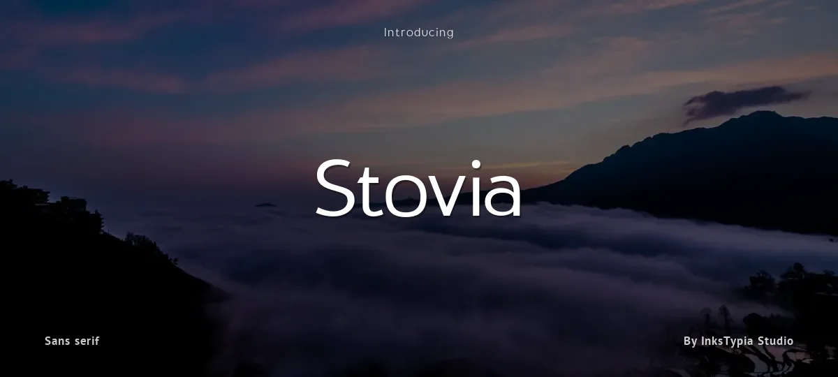 Stovia font preview