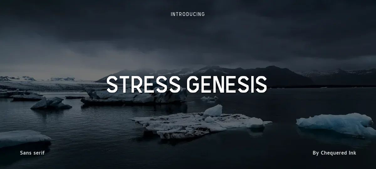 Stress Genesis font preview