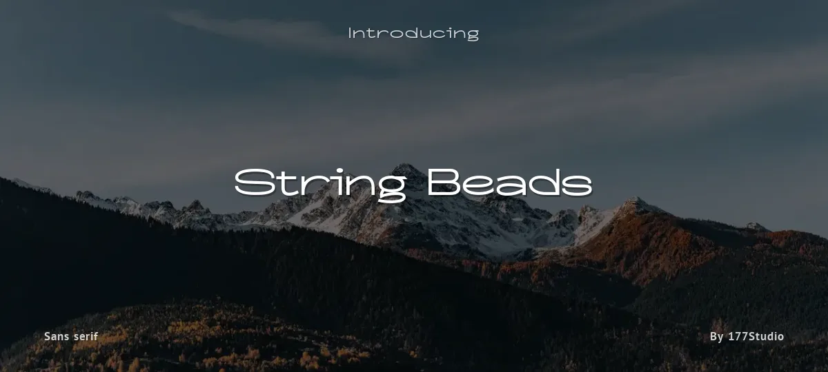 String Beads font preview