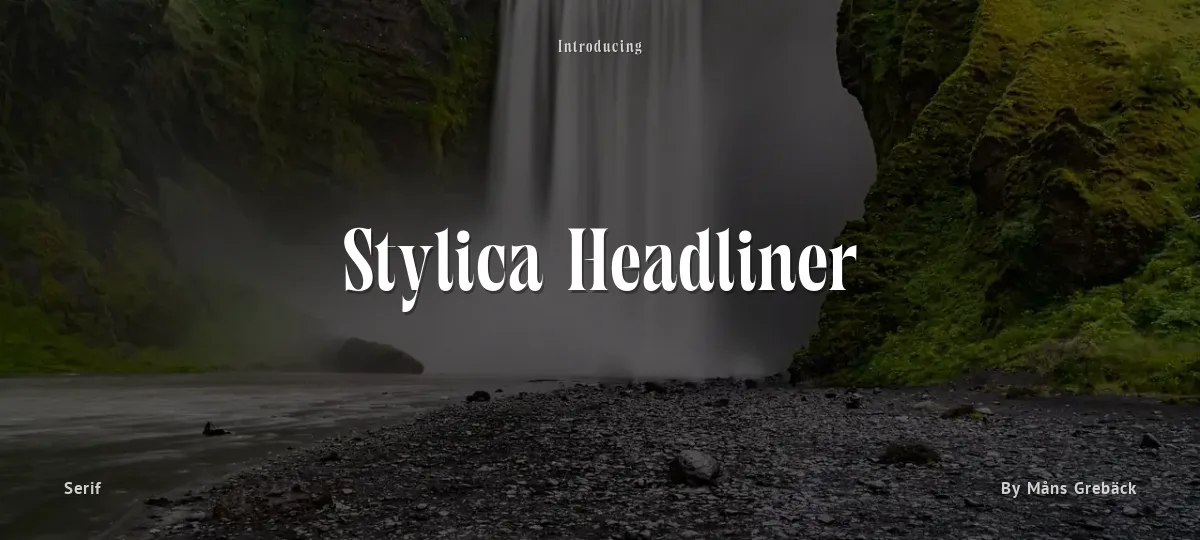 Stylica Headliner font preview