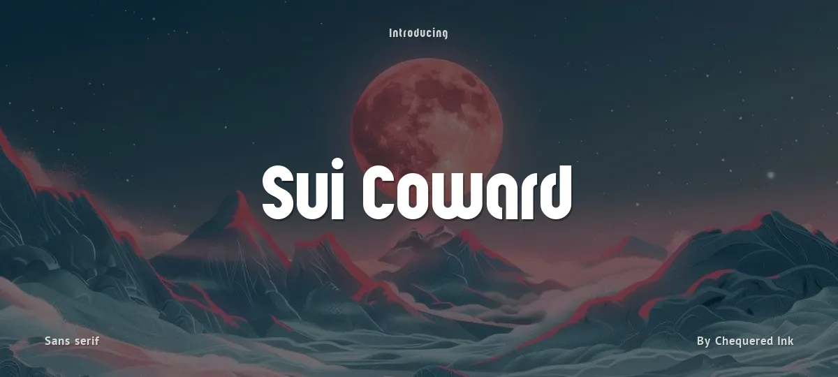 Sui Coward font preview