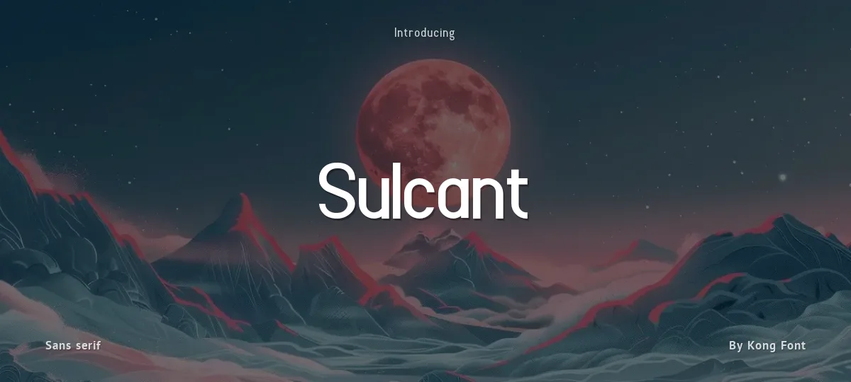 Sulcant font preview