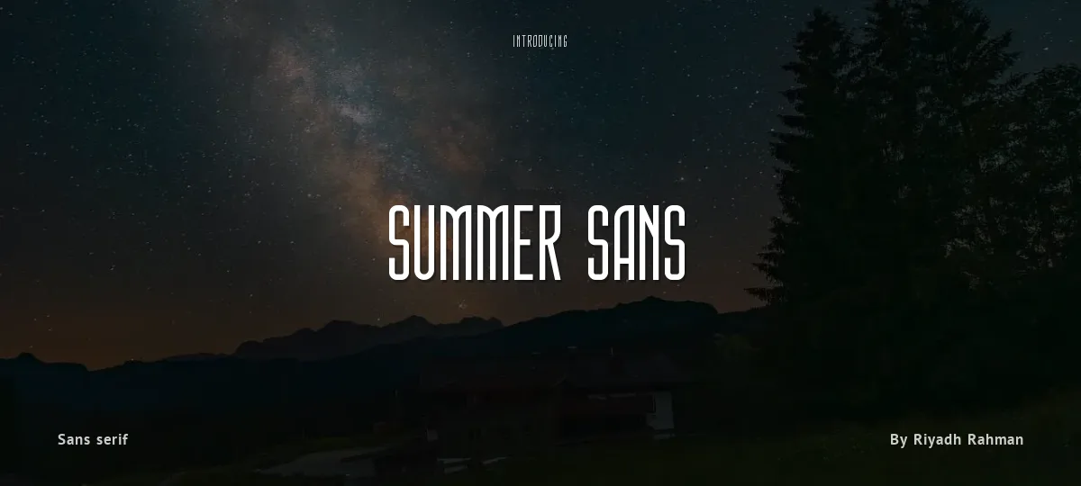 Summer Sans font preview