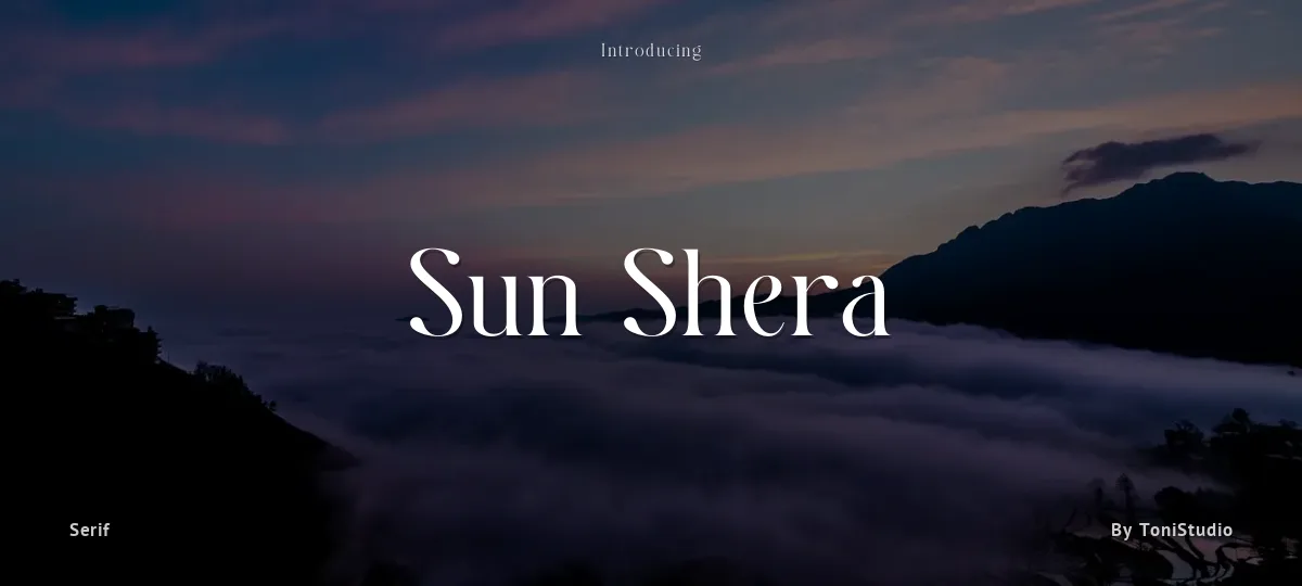 Sun Shera font preview