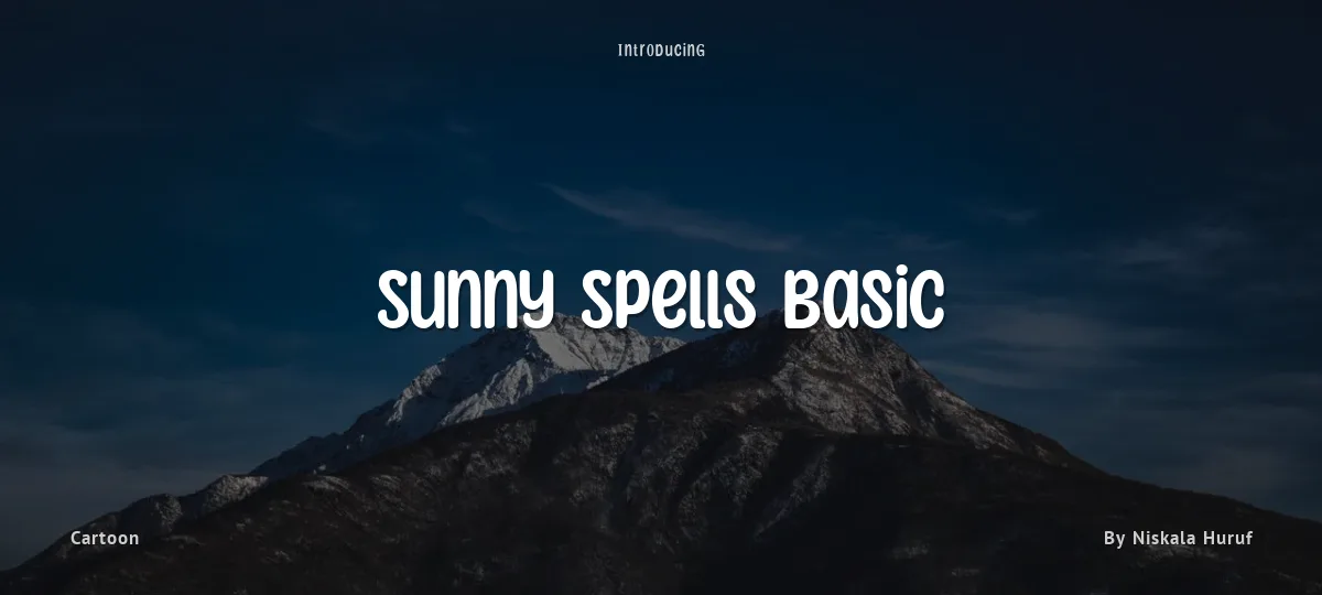 Sunny Spells Basic font preview