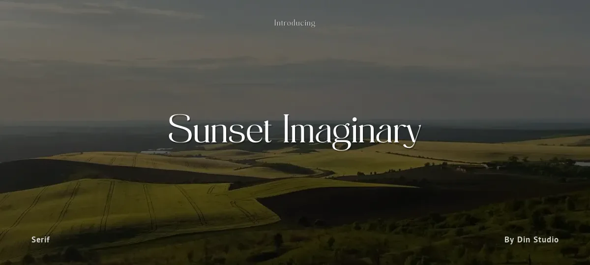 Sunset Imaginary font preview