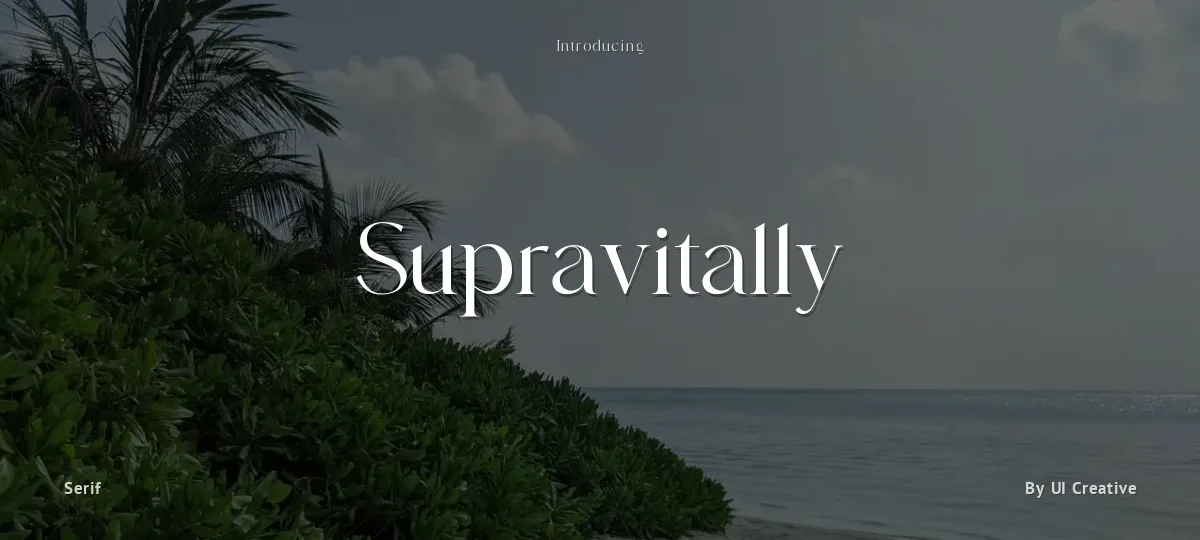 Supravitally font preview