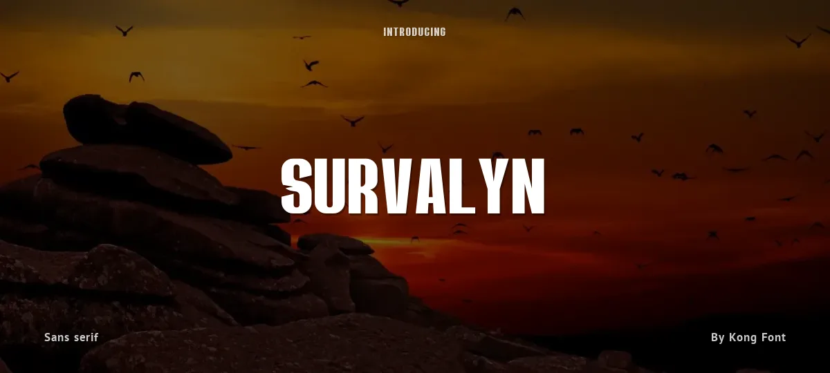 Survalyn font preview