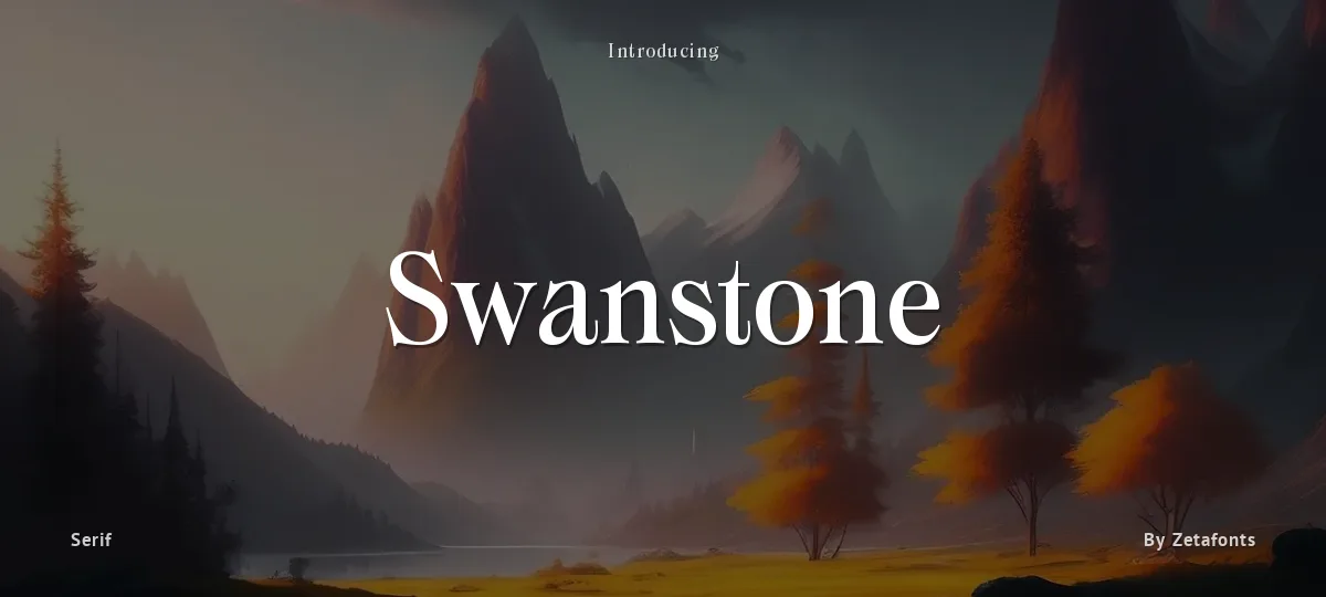 Swanstone font preview