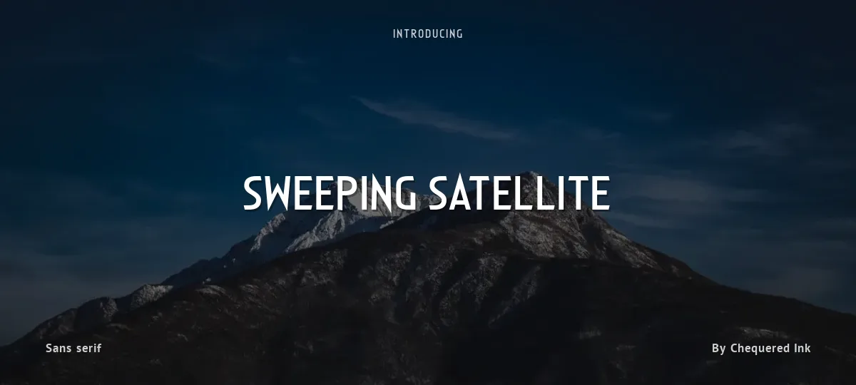 Sweeping Satellite font preview