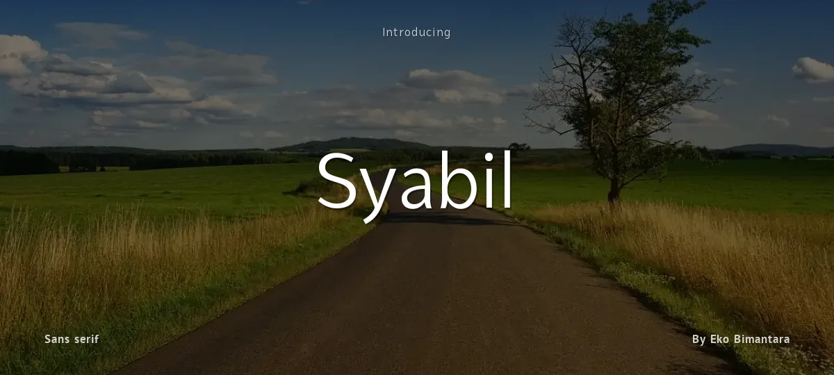 Syabil font preview