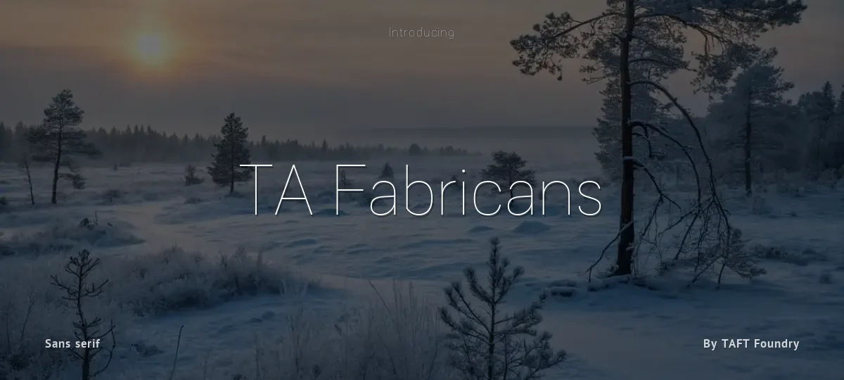 TA Fabricans font preview