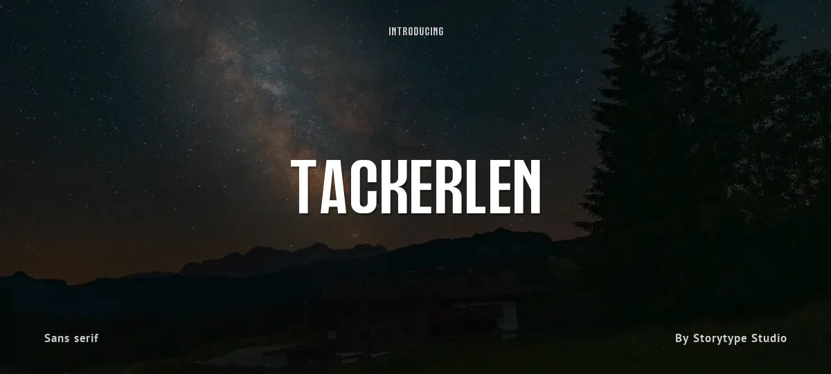 Tackerlen font preview