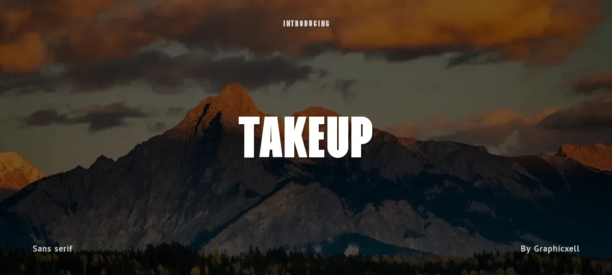 Takeup font preview
