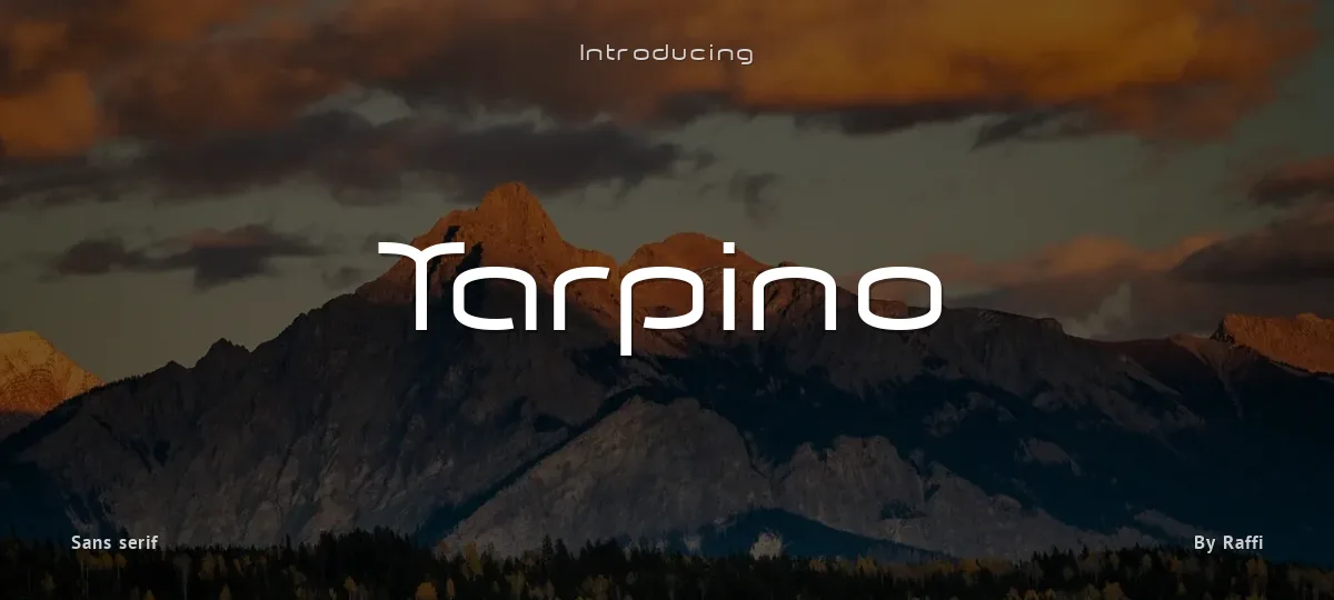 Tarpino font preview