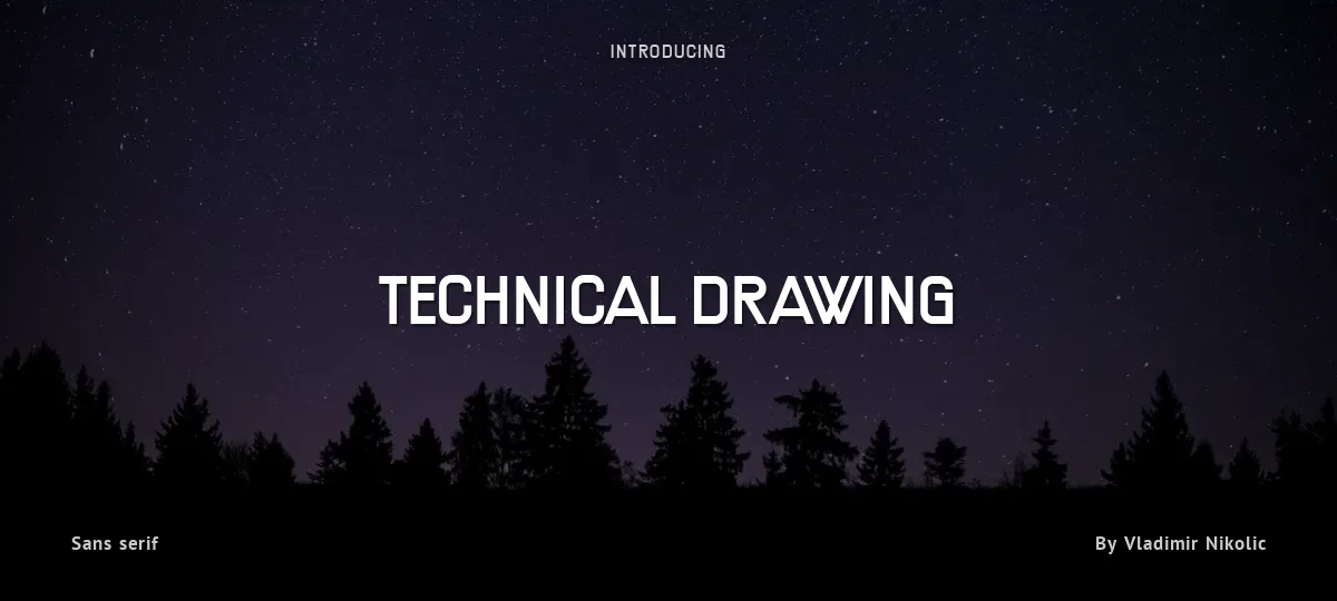 Technical Drawing font preview