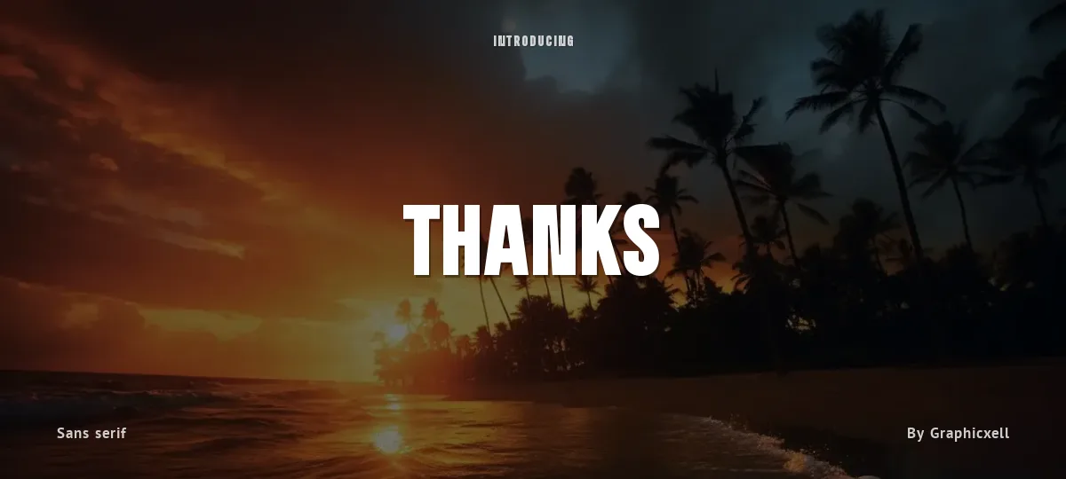 Thanks font preview