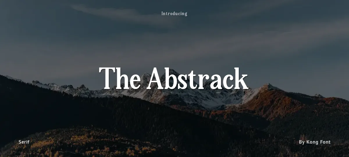 The Abstrack font preview