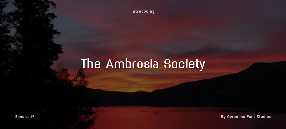The Ambrosia Society font preview