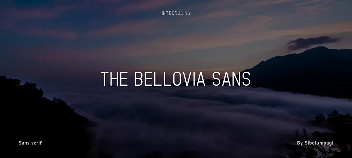 The Bellovia Sans font preview