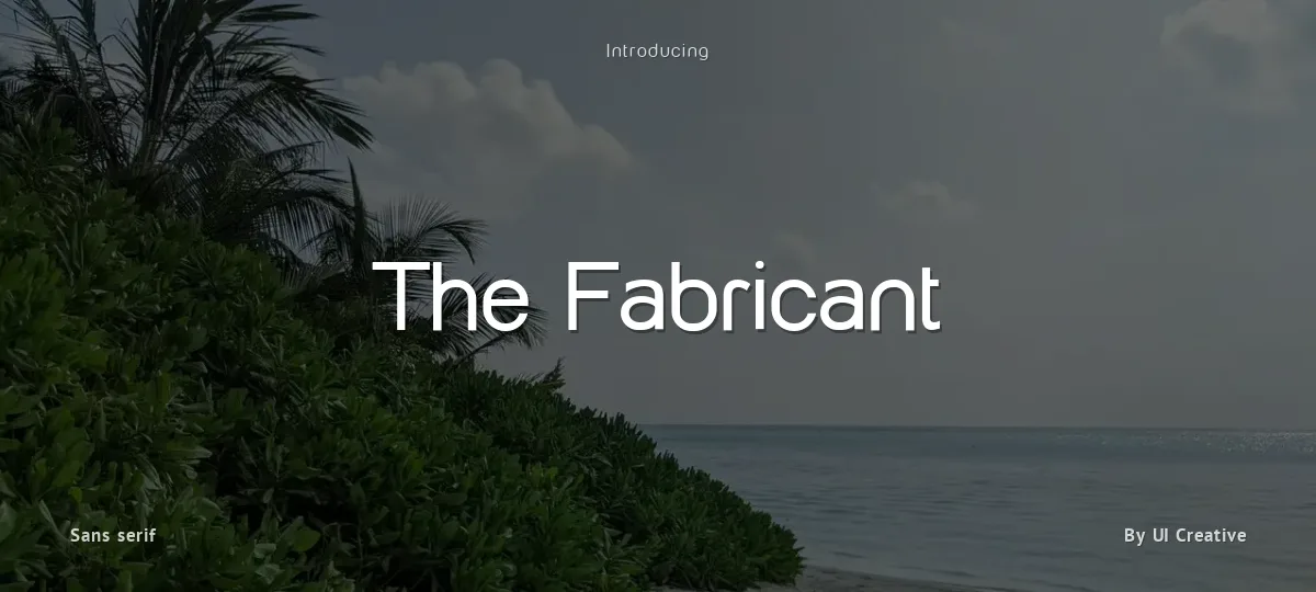 The Fabricant font preview